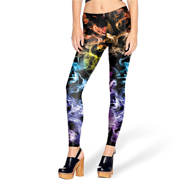 Colored smoke Printed Women leggings