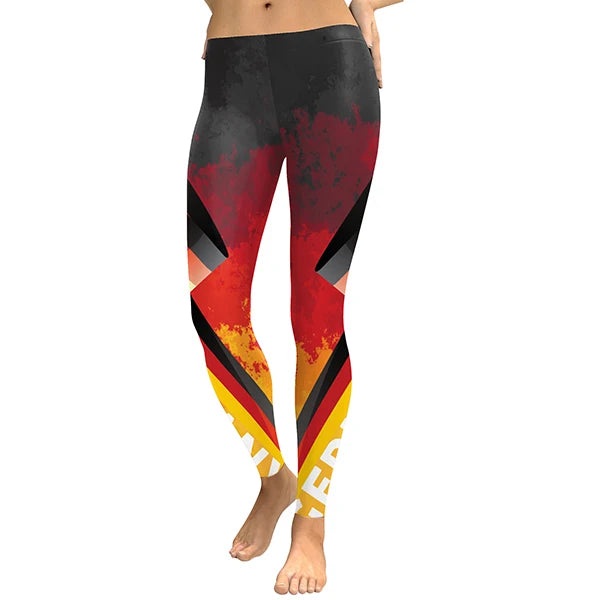 Women Leggings Germany Team Flag Digital Print pants